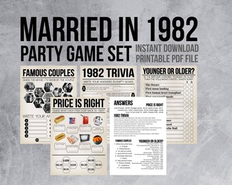 Anniversary Trivia Etsy