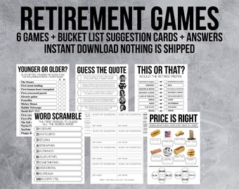 Retirement Trivia Etsy