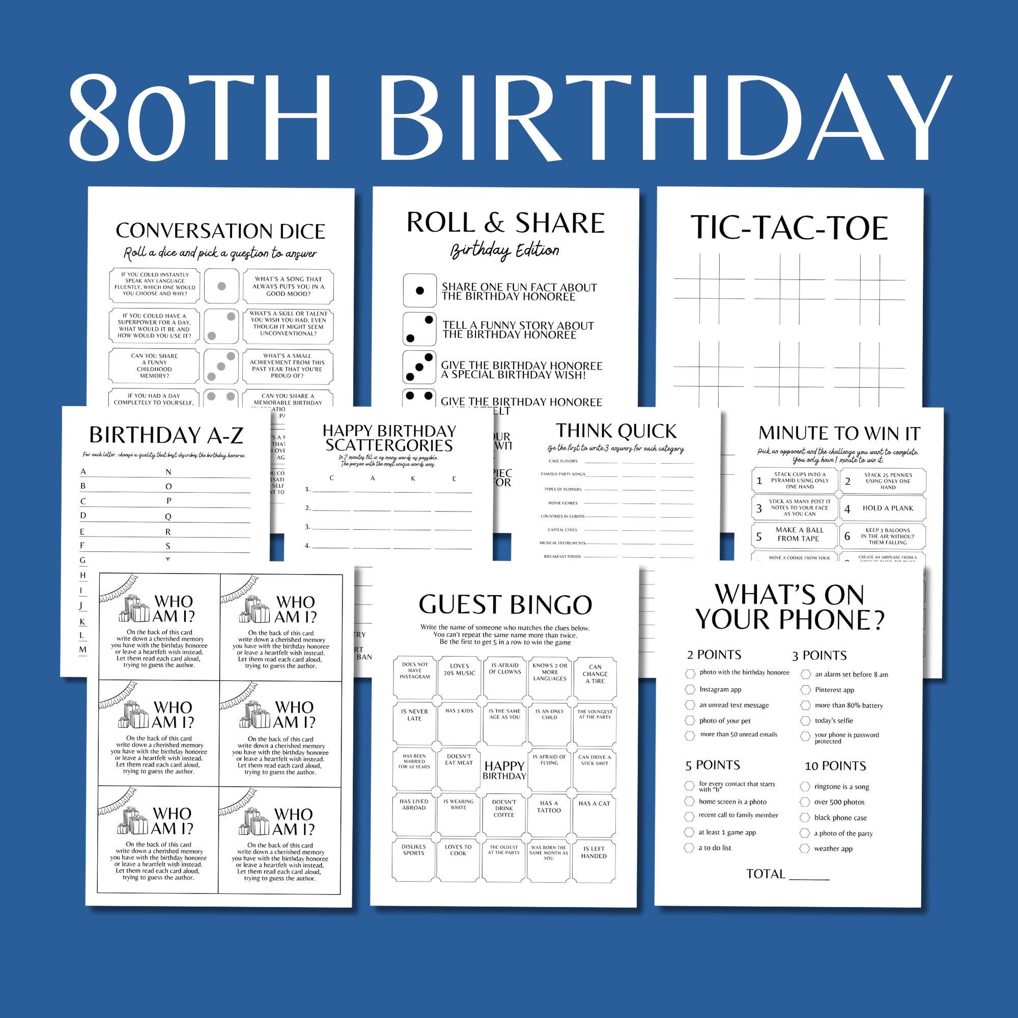 80th Birthday Games Bundle, Born in 1945 Party Decorations, 80th Birthday Party Activities Men Women, 1945 Newspaper Sign, 1945 Trivia - Etsy 80th-birthday-games-bundle-born-in-1945-party-decorations-80th-birthday-party-activities-men-women-1945-newspaper-sign-1945-trivia-etsy