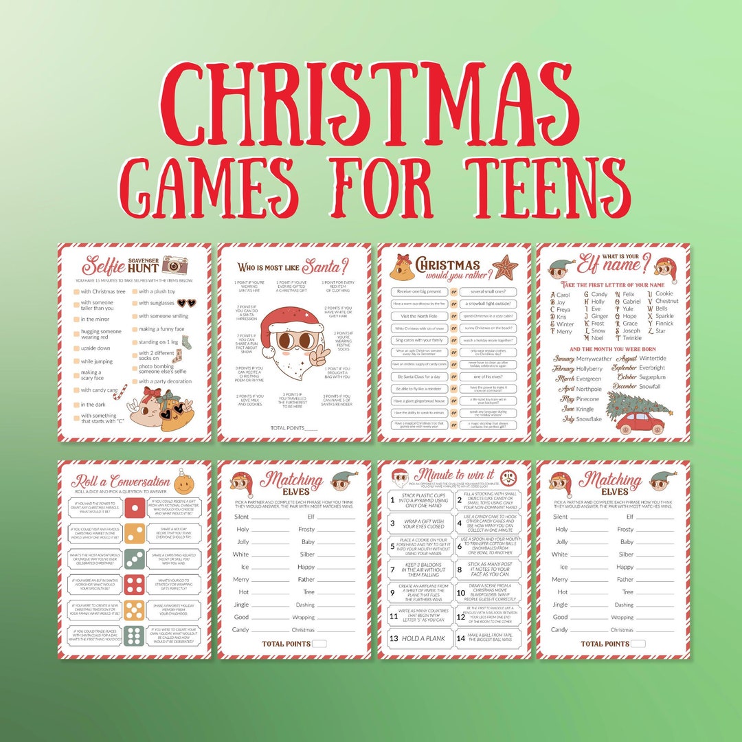 Christmas Games for Teens Ultimate Party Bundle Would You Rather