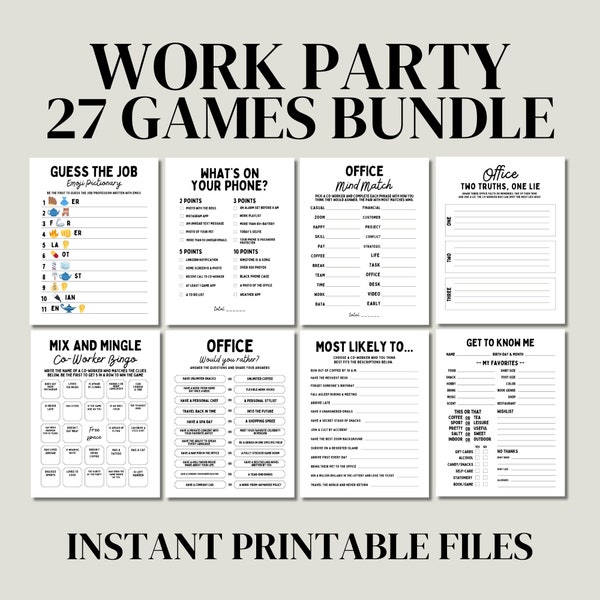 Office Party Games, 27 Fun Employee Appreciation Games for Work Party Meetings, Team Building, Happy Hour Staff Appreciation, Ice Breakers