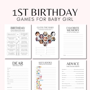 Juegos para el primer cumpleaños de una niña, divertidas actividades de trivia para fiestas de un año, canciones infantiles, quién conoce mejor a una niña, primeros consejos y deseos