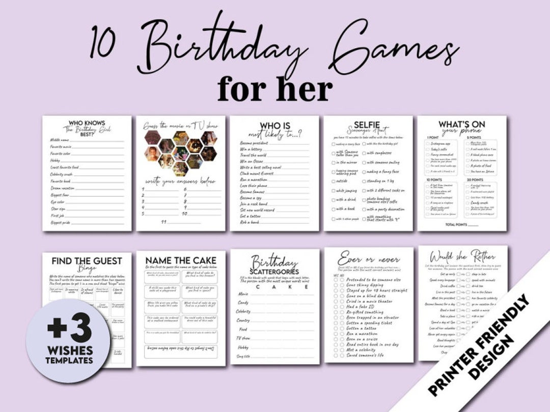Birthday Games for Her Modern Birthday Party Games for Women 40th 50th