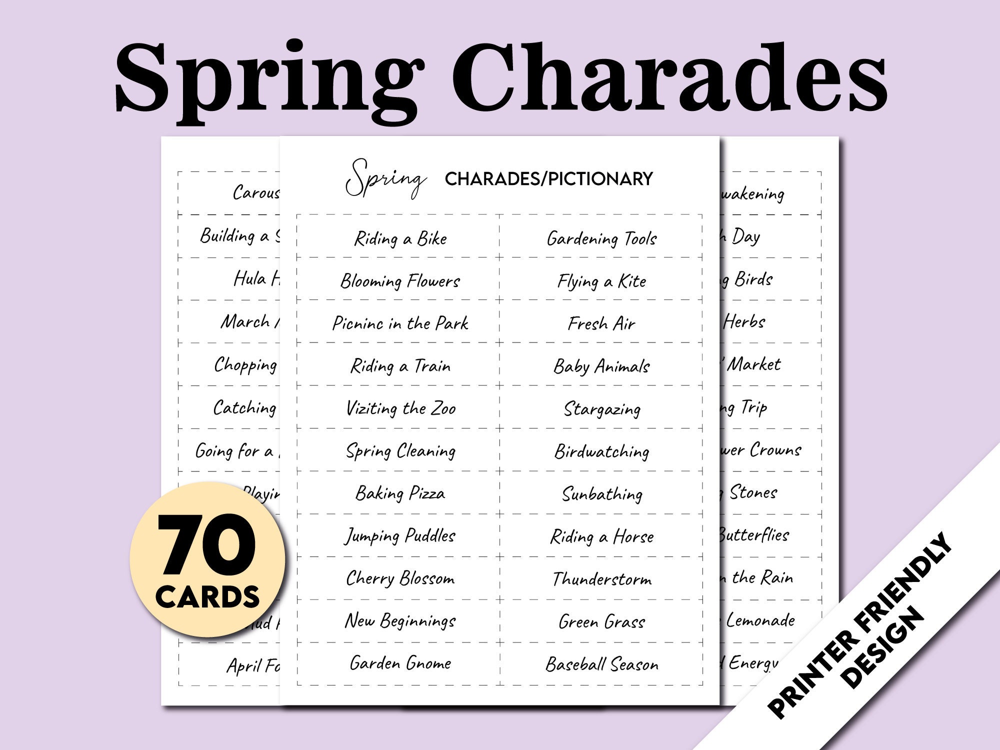Printable Charades Game, 70 Fun Words and Actions, Charades🥩 Cadastre