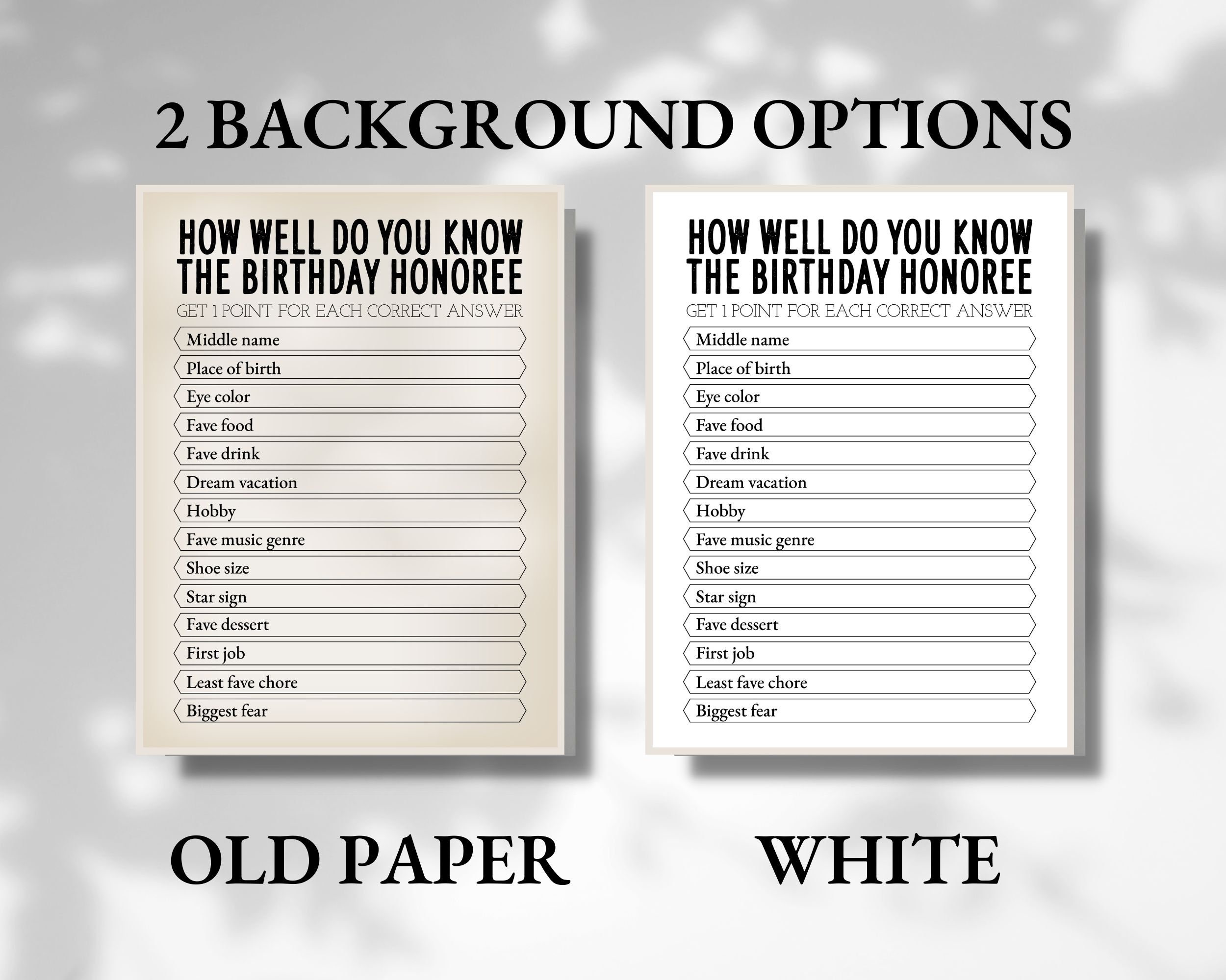 Printable 65th Birthday Party Games Born in 1958 Game Bundle Etsy UK