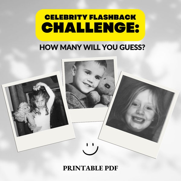 Guess the Baby Celebrity Game, Baby Shower Game Celebrity Baby Pictures, Guess The Celebrity Baby Shower Edition, Baby Celebrity Game