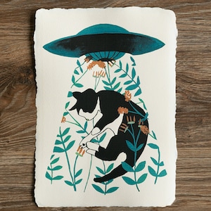 A4 / A3 Artistic Print: UFO cat