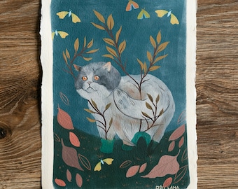 A4 / A3 Artistic Print: Cat in wellingtons