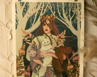 A2 Poster Dziewanna, Slavic Goddess