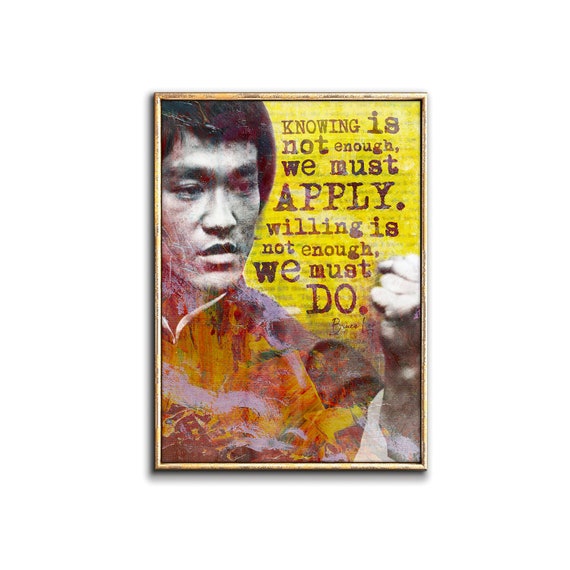 Bruce Lee Source Dinspiration Citation Imprimee Affiche De Etsy