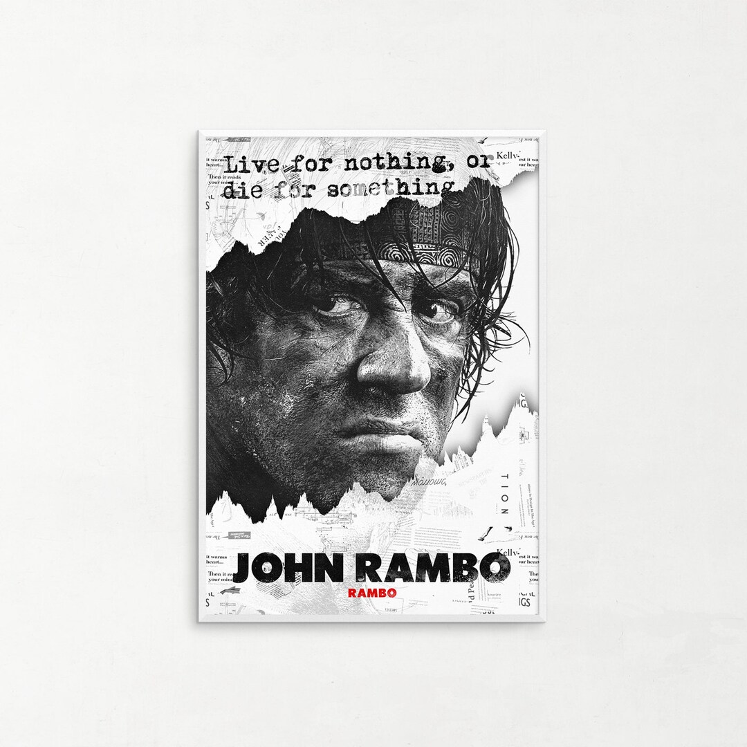 Rambo Inspirational Quote Underground Art High Quality Etsy
