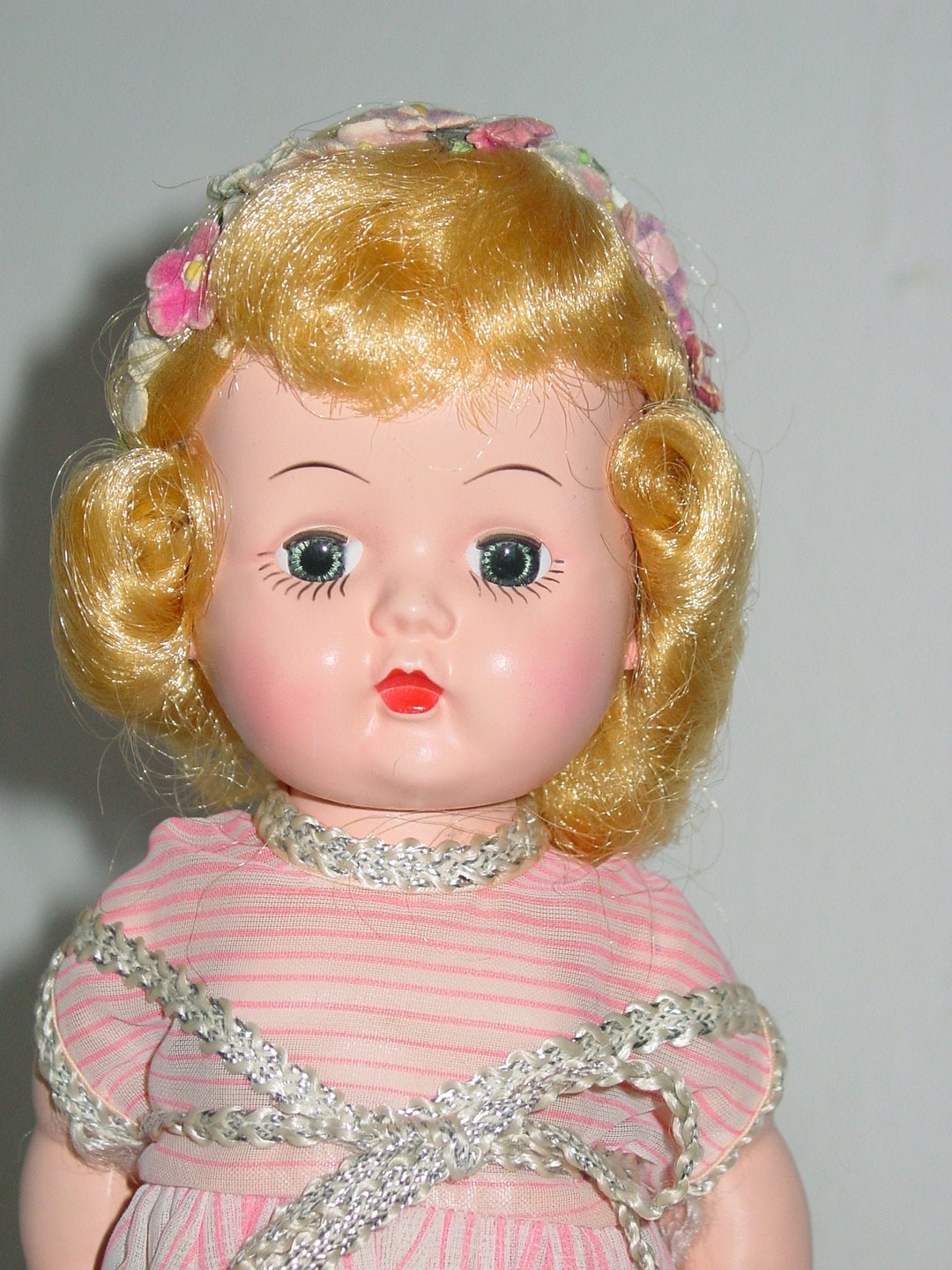 50年代 60年代 college doll 1950'S-1960's Vintage 22” HARD PLASTIC WALKING DOLL Vinyl Head