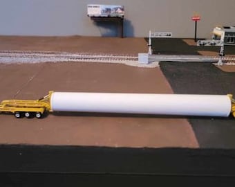 N Scale Wind Tower Transport Trailer