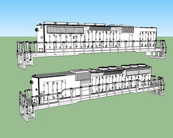 Spur N BNSF 300/7500 SD40B-2 - 3D Resin Bausatz