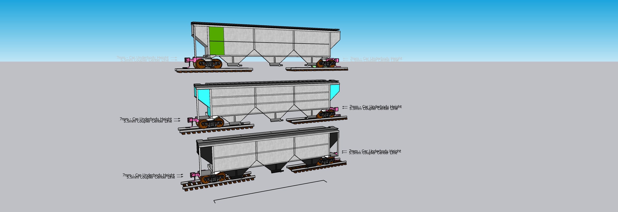 N Scale Grainporter 2000 Hopper Car - 3D Resin Kit