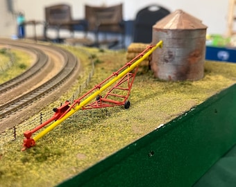 N Scale 70' Auger Erhöht / Zusammengebrochen - 3D-Resin Bausatz
