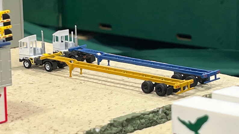 N Scale 53' Schwanenhals Intermodal Fahrgestell 3D Resin Bausatz Bild 1