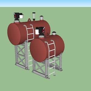 N Scale  Diesel Storage Tanks