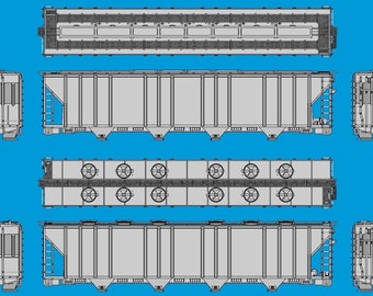N Scale &quot;BIG JOHN&quot;  Hopper 2 Pack