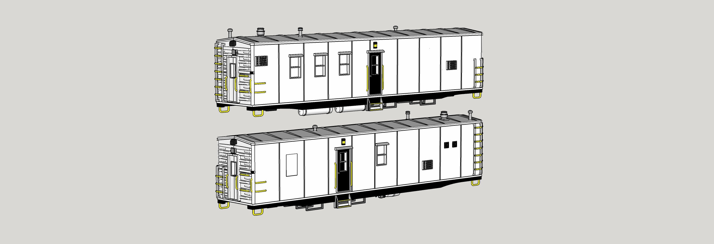 N Scale Ns Mow Camp Box Kitchen - 3D Resin Kit