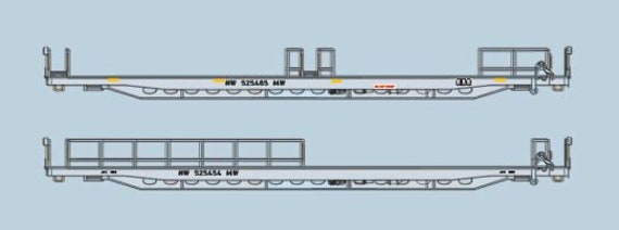 N Scale Ns Mow Camp 78' Flatcar - 3D Resin Kit