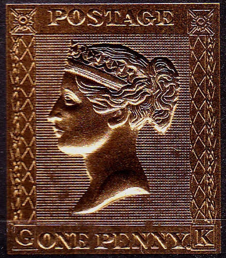 コレクション One Penny Stamps Cook Islands 2013, Queen Victoria/one Penny Black Stamp in