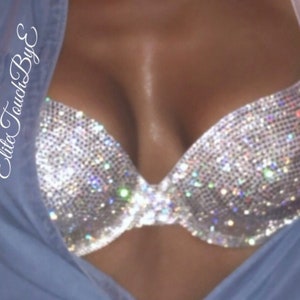 Cael Crystal Bra - Silver