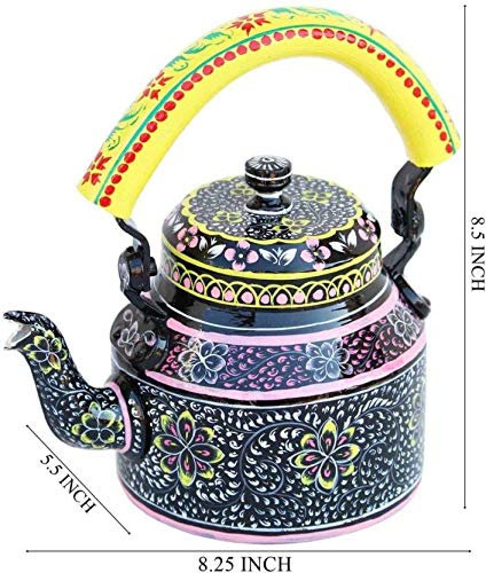 Indian Hand Painted Tea Kettle Floral Printed Tea Kettle/Tea Etsy