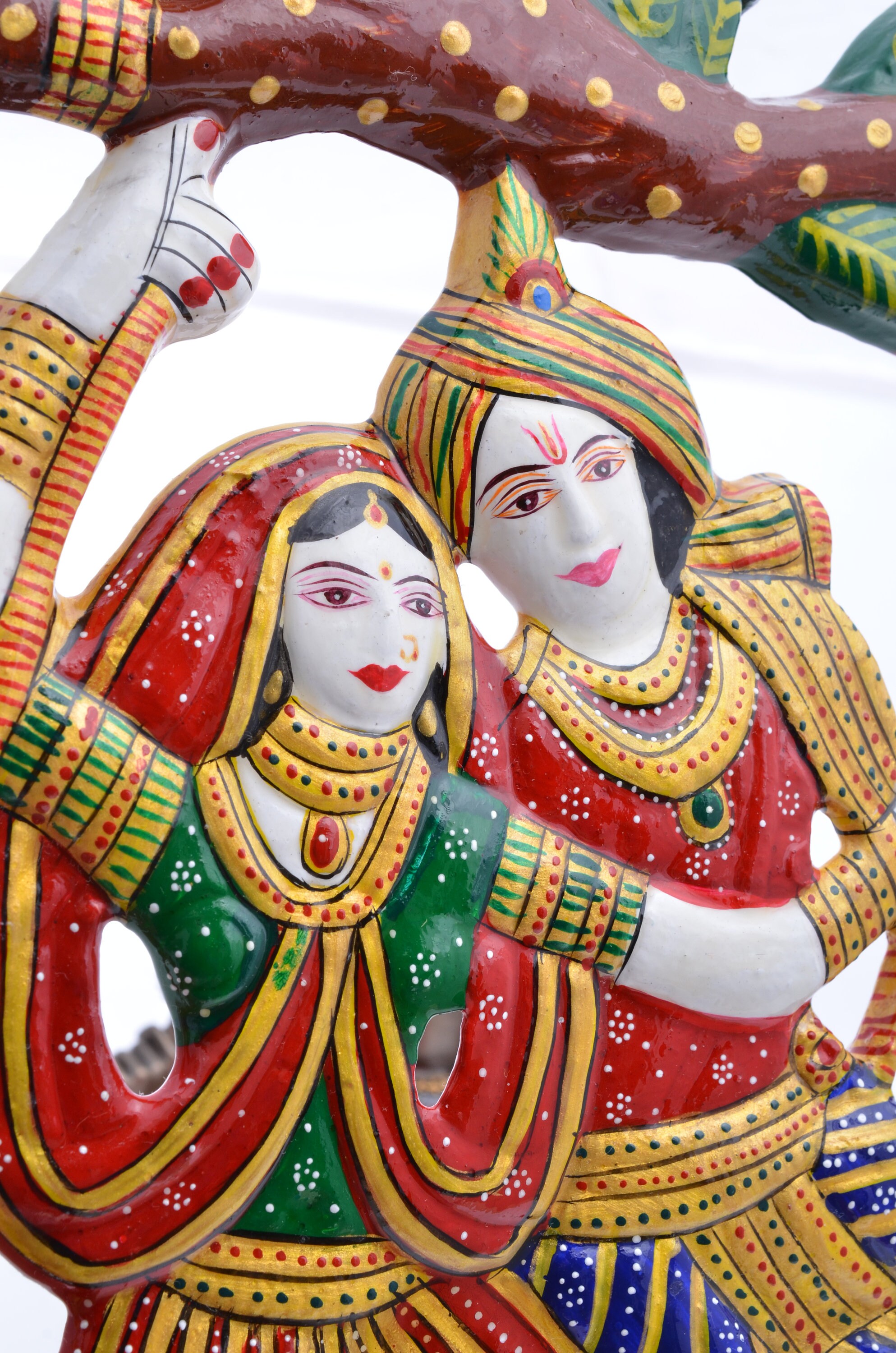 Radha Krishna Swing Metal Wall Art Indian Metal Wall Art Etsy UK