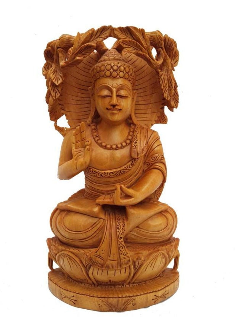 Vintage Gautam Buddha/ Wooden Statue/ Meditation Buddh | Etsy