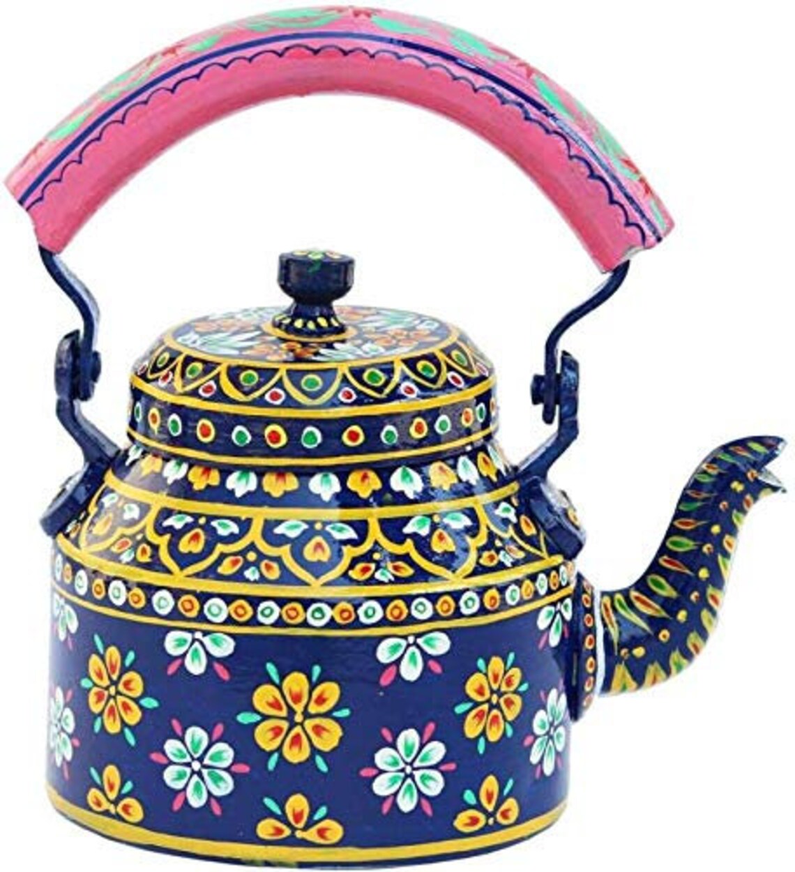 Indian Hand Painted Tea Kettle Floral Printed Tea Kettle/Tea Etsy