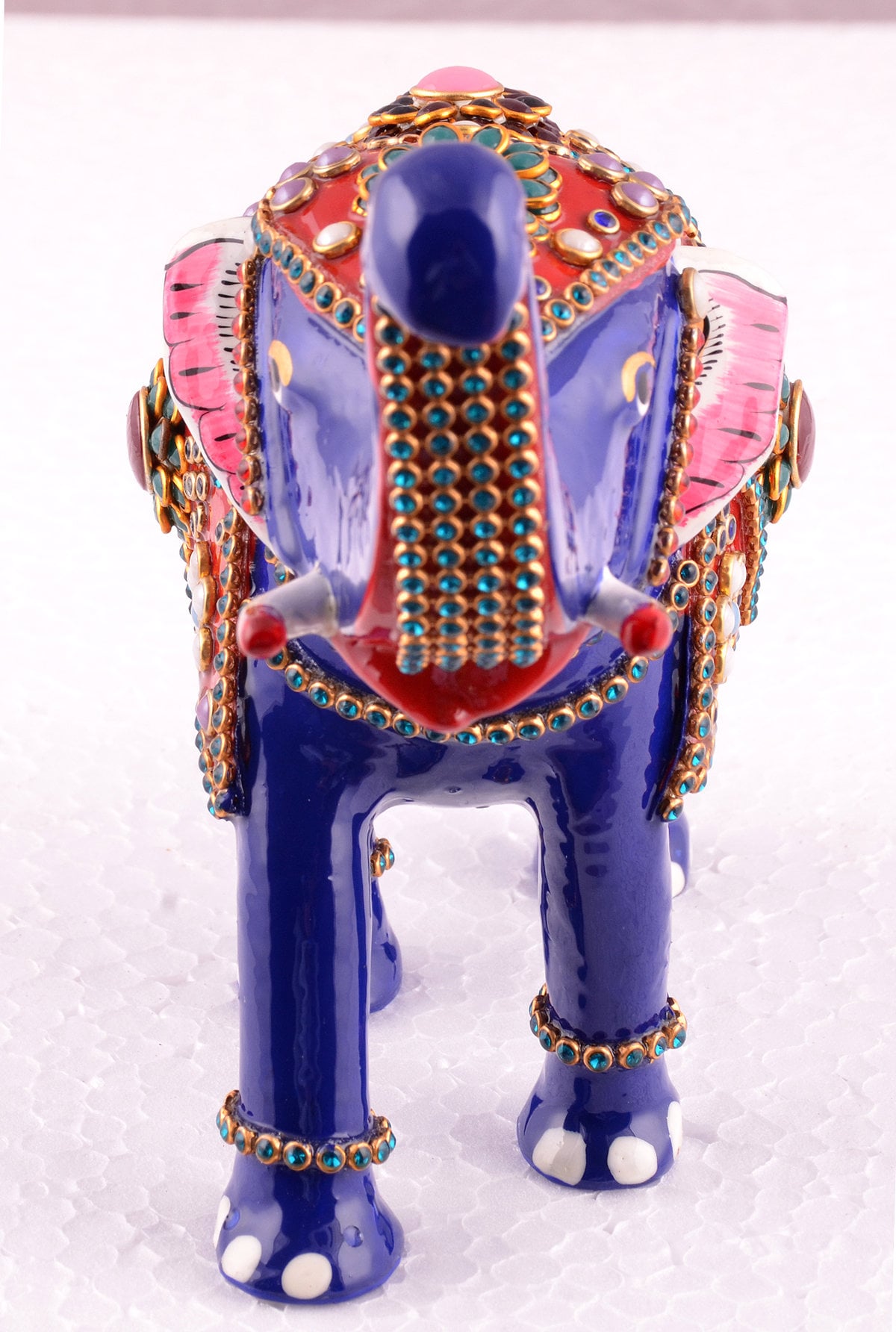 TrunkUp Good Luck Elephant Sculpture White Metal Figurine Etsy