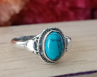 turquoise   ring , handcrafted silver ring , boho silver 925 ,boho ring ,silver rings ,handmade,rings,gift item freeshipping