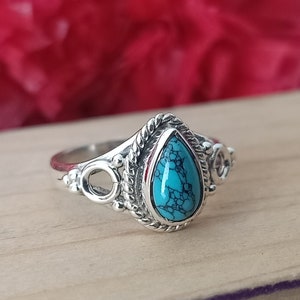 Boho Ring, turquoise   ring , handcrafted silver ring , boho silver 925 ,boho ring ,silver rings ,handmade,rings,gift item freeshipping