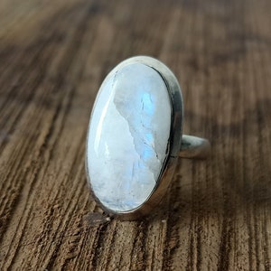 Rainbow moonstone ring ,unique Bohemian ring , Bluestone silver ring ,moonstone silver ring , boho jewelry , napoleon rings