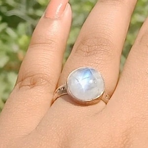 moonstone ring , Round Bohemian ring , white moonstone silver ring ,moonstone silver ring , boho jewelry , napoleon rings, New Year rings