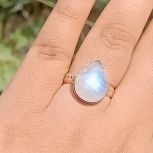 moonstone ring ,unique Bohemian ring , white moonstone silver ring ,moonstone silver ring , boho jewelry , napoleon rings, New Year rings