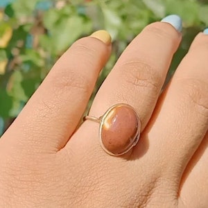 Natural Jasper stone ring , Handmade jasper ring , oval shape ring ,  jasper ring , gemstone silver ring , statement ring, jewellery