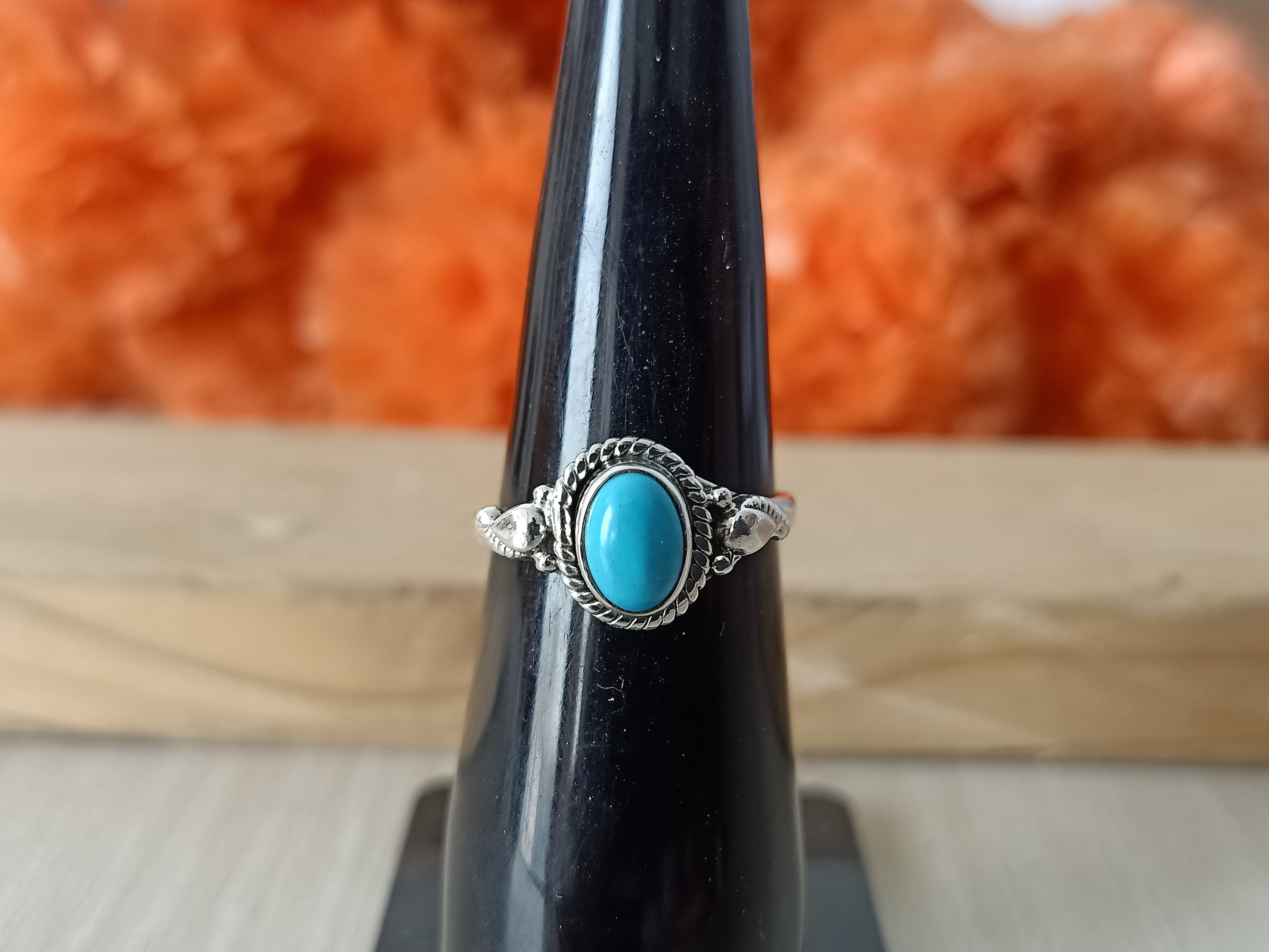 Natural Sleeping Beauty Turquoise Ring, Handcrafted Silver Ring ...