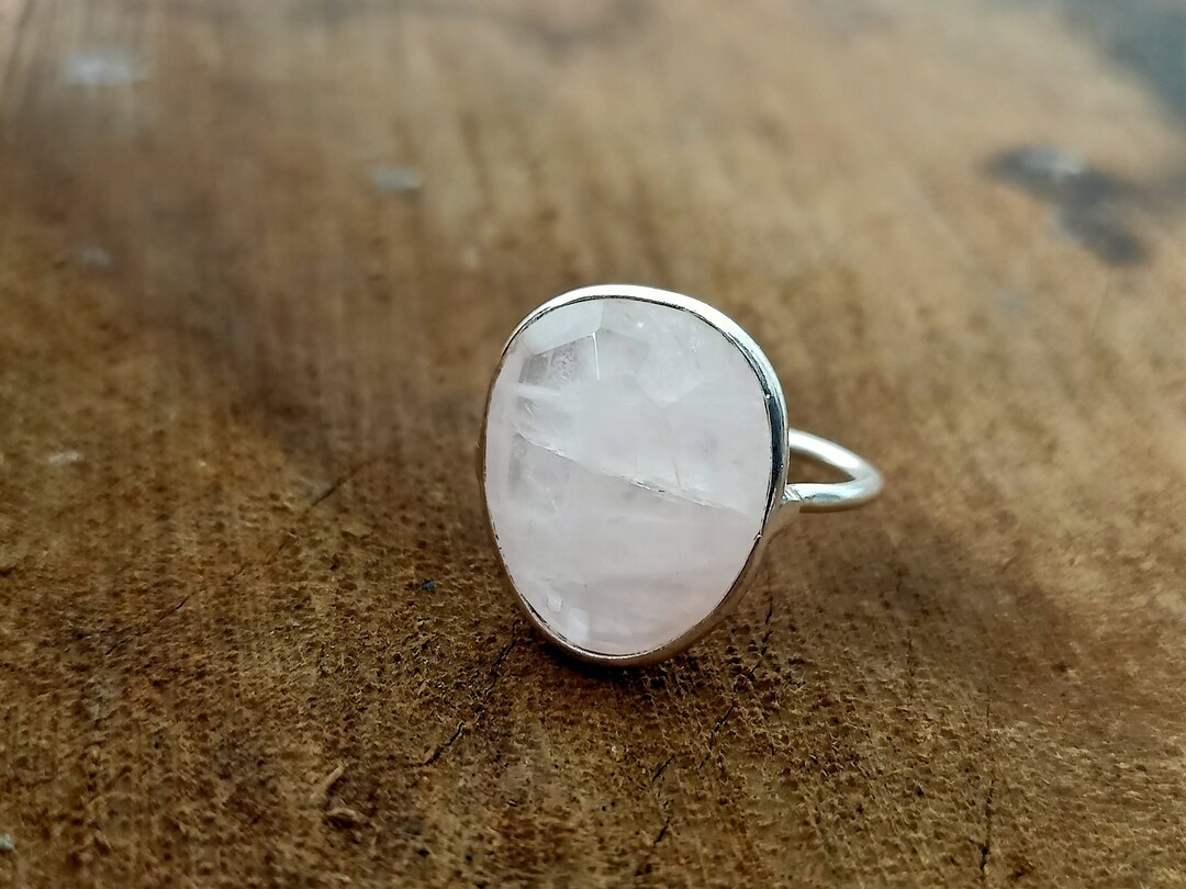 ハンドメイド シルバーリング ローズクォーツ 12号Charch ショップ