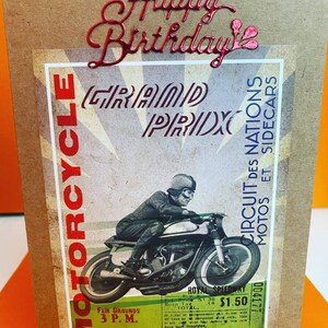Carte De Joyeux Anniversaire Fait Main Theme Moto Grand Etsy Carte De Joyeux Anniversaire Fait Main Theme Moto Grand Etsy