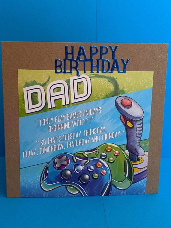 Joyeux Anniversaire Papa Fait Main Manette De Jeux Etsy France