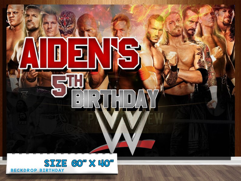 Wwe Backdrop Banner Decor Background Poster Wall Party