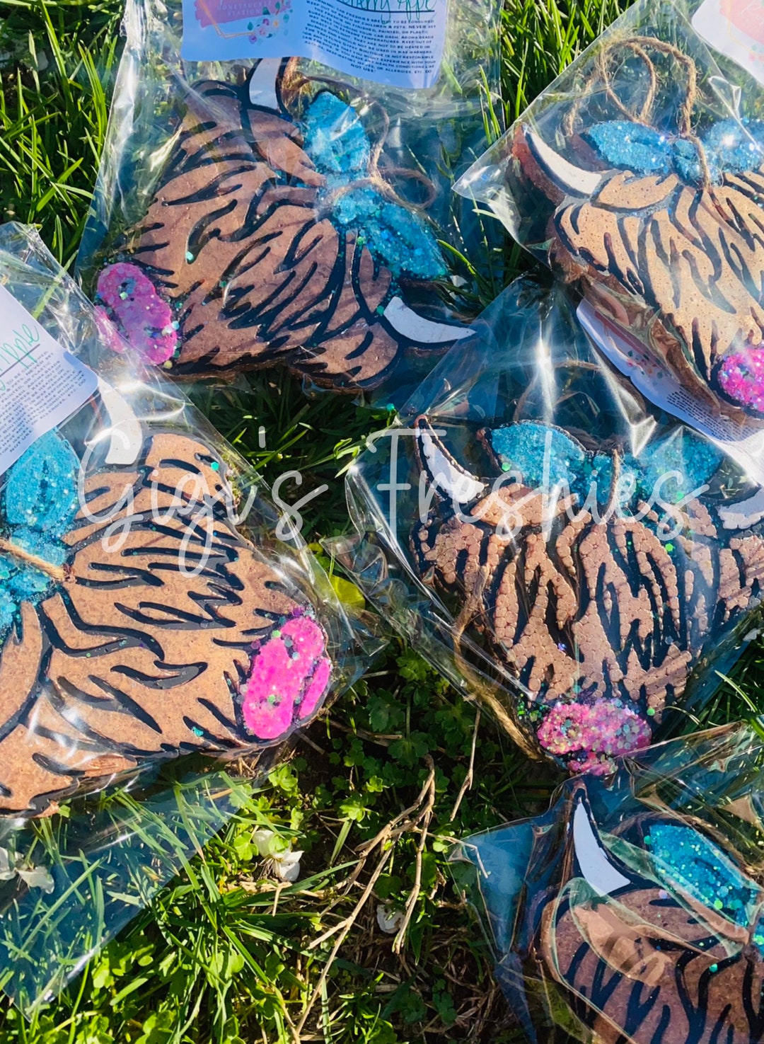 Highlander Cow Freshie, Highlander Cow, Gifts, Car Freshie, Air Freshie