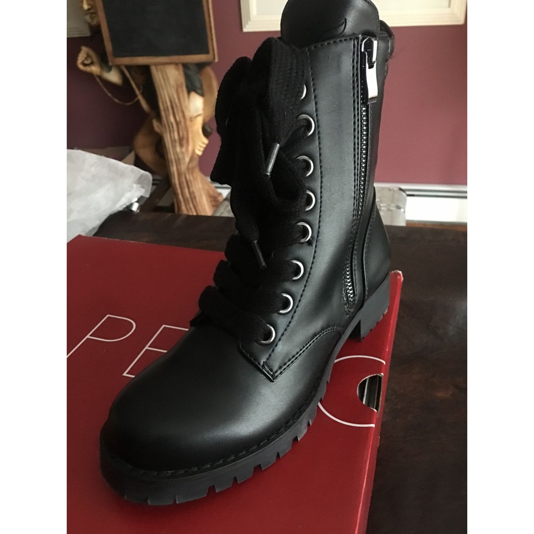 NIB Capezio Flat black combat boots size or available 610W