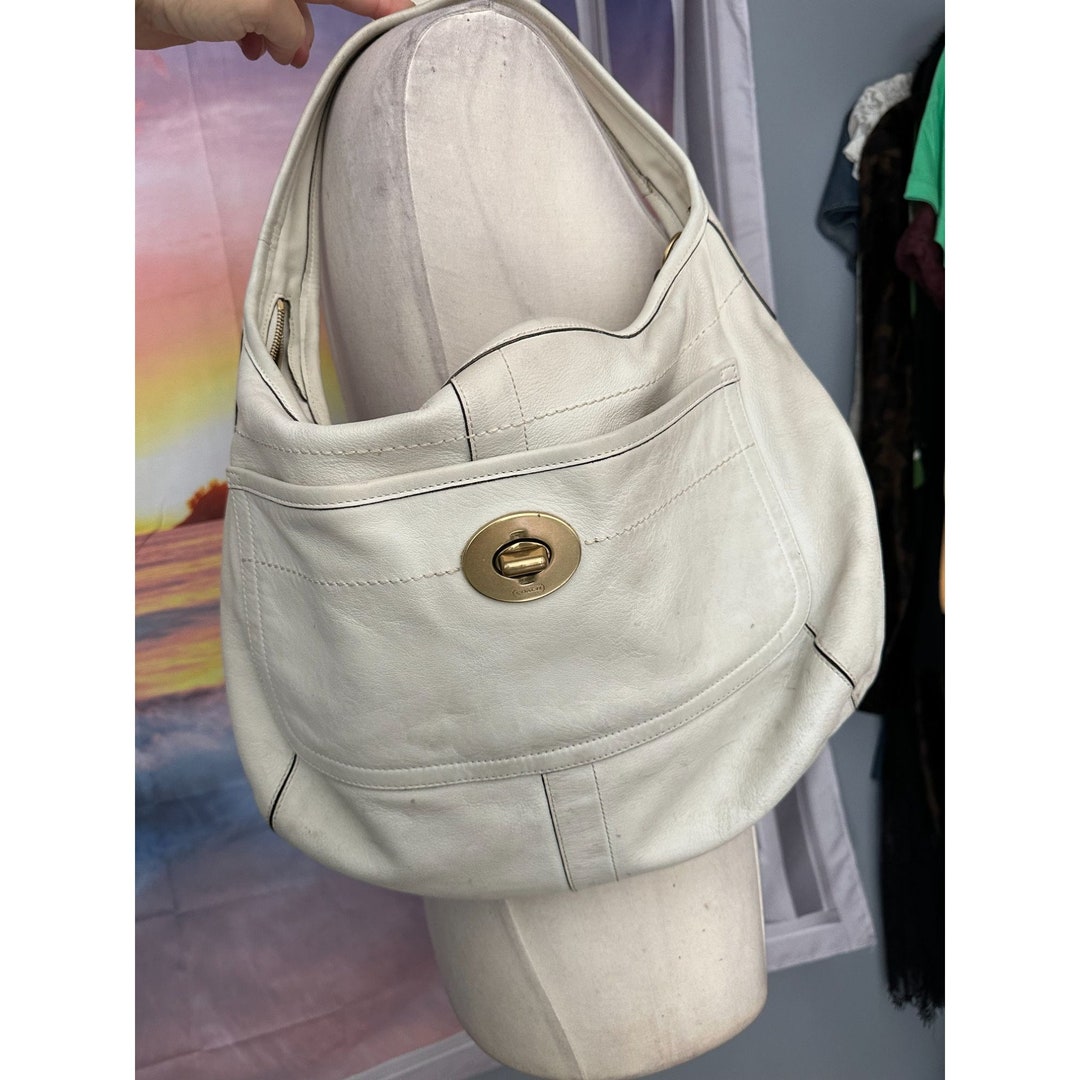 Coach Ergo Leather One Shoulder Bag Ivory 10741 Etsy