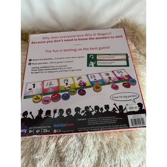 NEW Wits Wagers Board Game Party Edition Kid Friendly Party