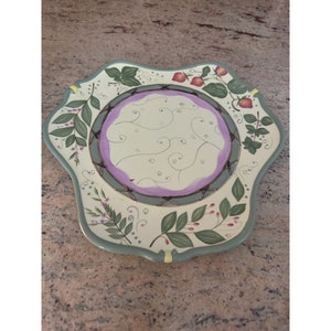 Viintage PARTYLITE Platter tray garden lites shine & COLORS