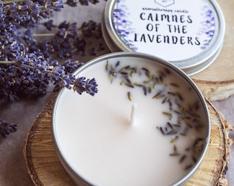 Natural Soy Candle with Essence of Levander / Aromatherapy candle