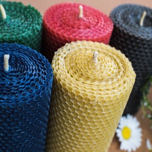 Pure Honeycomb Beeswax Candles. Handmade, handrolled. 100% beeswax image 8